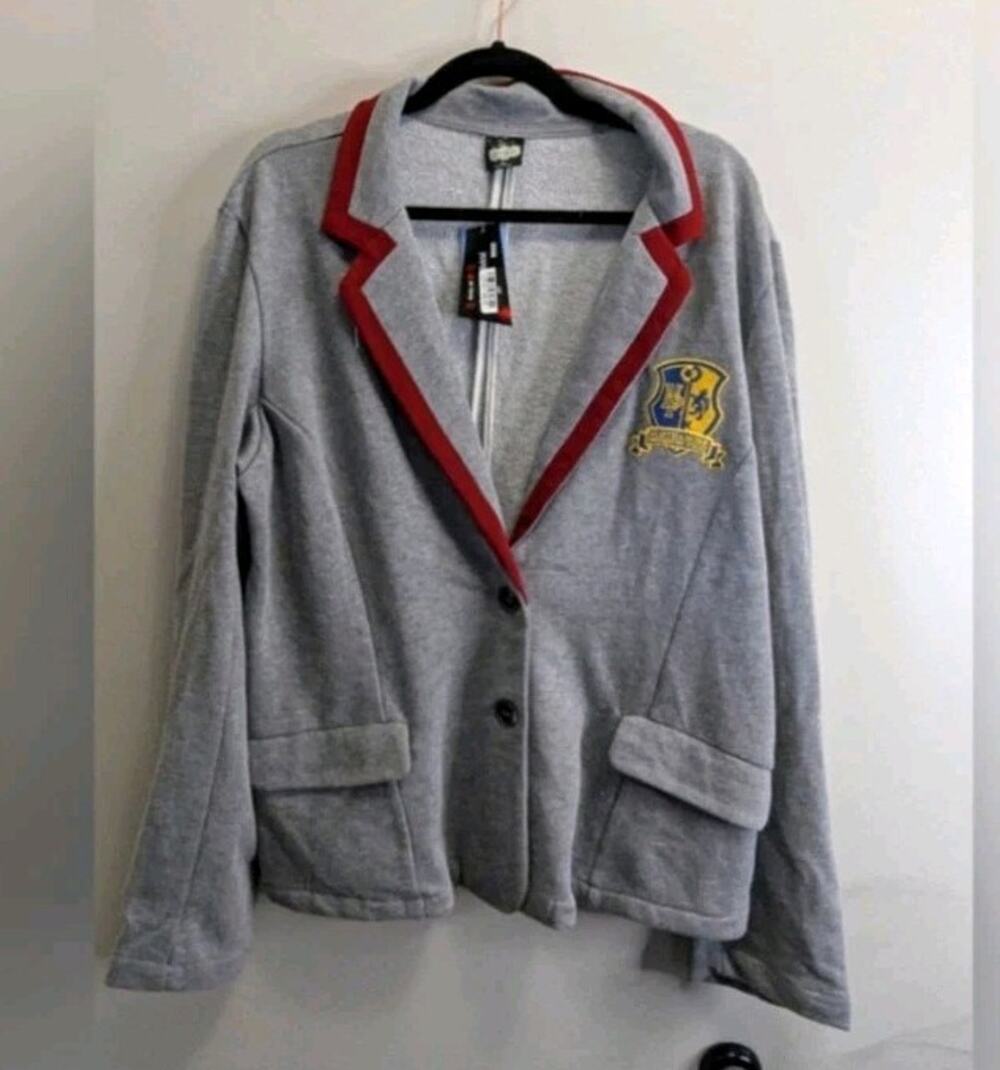 Women’s Target Exclusive Beetlejuice Astrid Graphic Blazer Heather Gray Sz 2xl